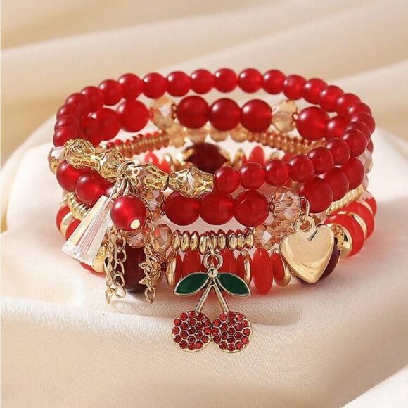 Cherry Bracelet Set A1323 - Picture 1 of 3